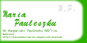 maria pauleszku business card